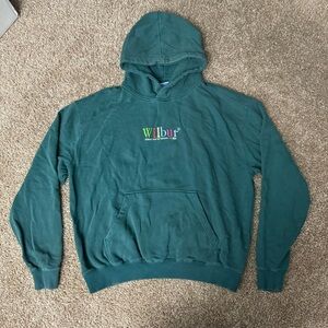 Vintage Wilbur Soot 1996 Operating‎ System Green Fleece Lined Hoodie Size Large